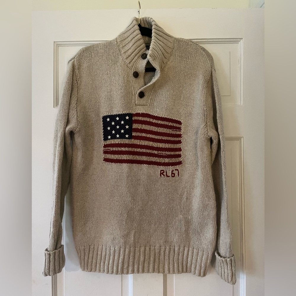 Ralph Lauren Vintage American Flag Sweater